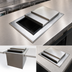 Thumbnail image #3 for BK Resources Drop-In Ice Bin with Sliding Cover, 48 x 20 x 12 Inches, 304 Stainless Steel, Without Cold Plate