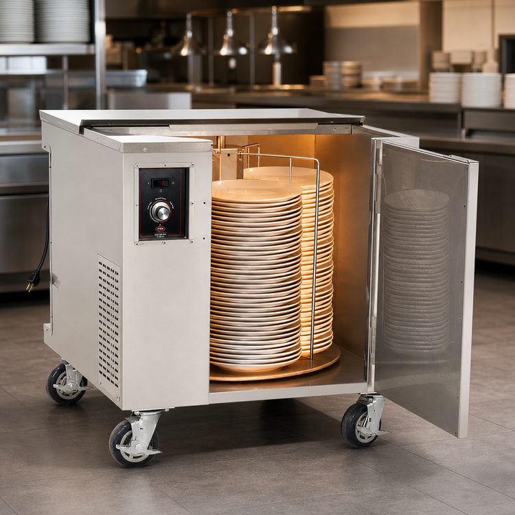 Product image #4 for Heated Rotary Plate Transport and Storage Cart for 12-Inch Plates, Up to 252 Capacity