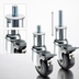 Thumbnail image #3 for Krowne Royal Series Adjustable Height 3-Inch Swivel Threaded Stem Caster with Brake, Grease Resistant