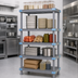 Thumbnail image #3 for Quantum Millenia 42 Inch Wide x 18 Inch Deep x 74 Inch High Polymer Starter Shelving Unit, Gray