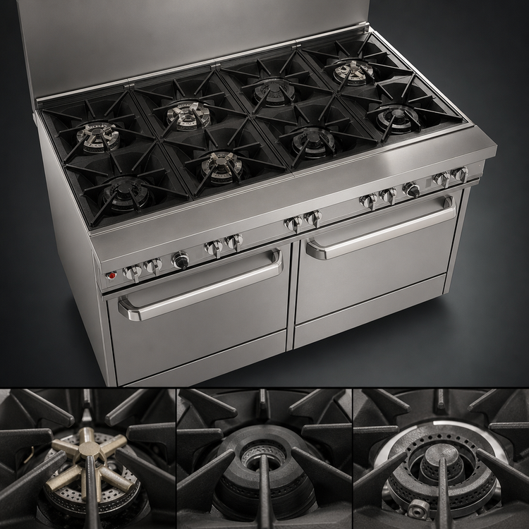 Product image #3 for Southbend Ultimate 60-Inch Gas Restaurant Range with 9 Burners, Convection Oven and Cabinet Base