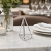 Thumbnail image #3 for American Metalcraft Geometric Metal Tabletop Menu Card Holder, 2 Inch High, Silver