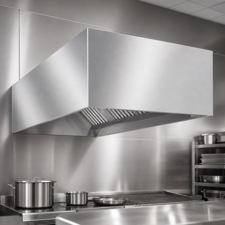 Product image #3 for SpecAir HEIA96-108 Wall Type Make-Up Air Exhaust Hood - 108"W x 51"D