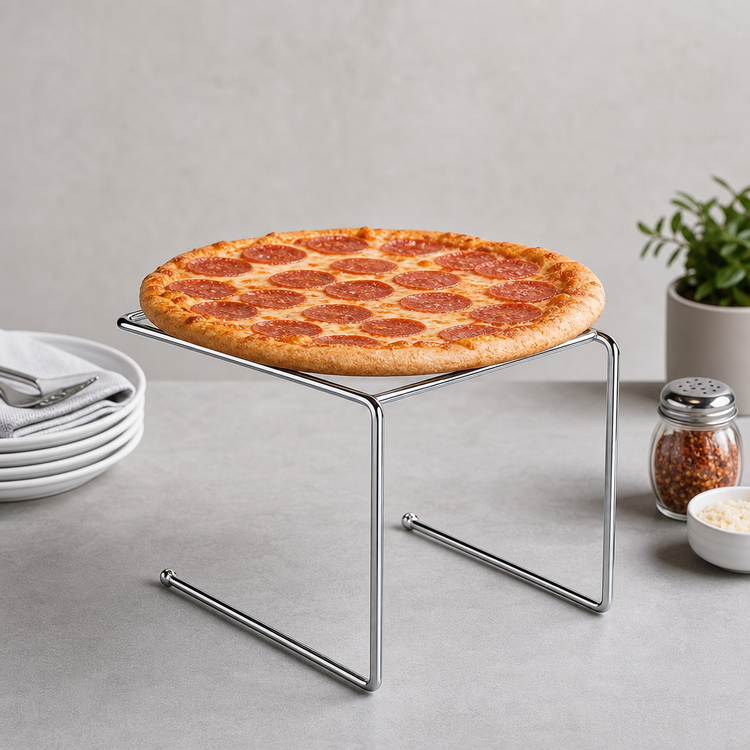 Product image #4 for American Metalcraft 12-Inch Square Chrome-Plated Steel Universal Pizza Stand