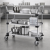 Thumbnail image #3 for Metro Super Erecta MW406 MW400 Series Standard Duty 3-Shelf Chrome Plated Steel Bus Cart