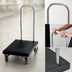 Thumbnail image #4 for Cambro Black Plastic Utility Truck with Chrome Handle, 600 lb. Capacity