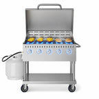 Thumbnail image #3 for Koolmore CGKIT3-36D Mobile 5-Burner Commercial Outdoor Propane Grill, 688 sq. in., Stainless Steel, Piezo Ignition