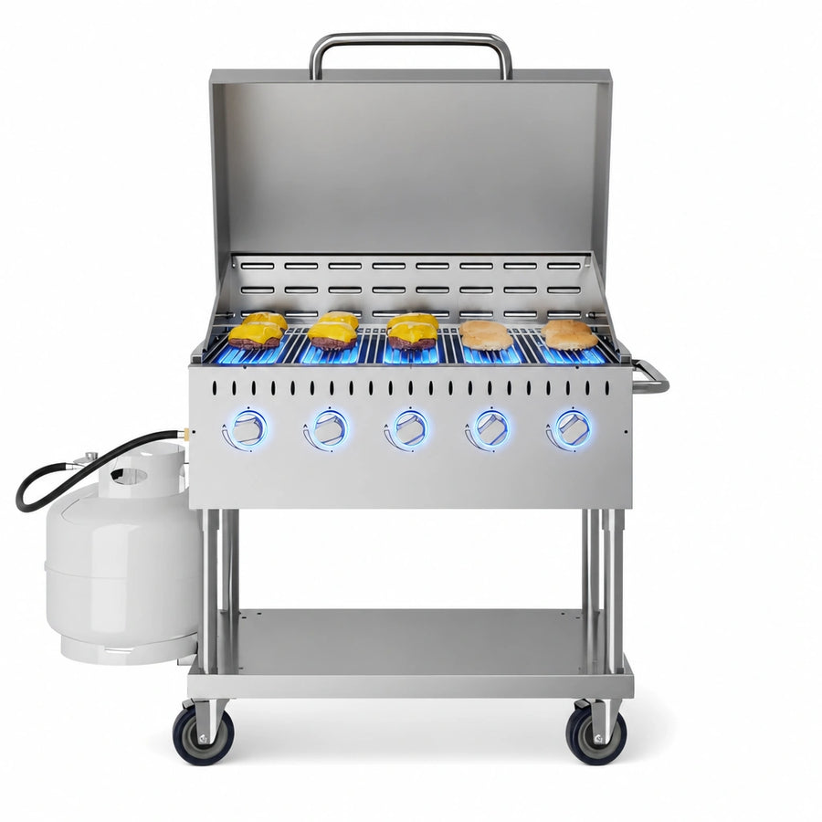Five High-Output Burners
