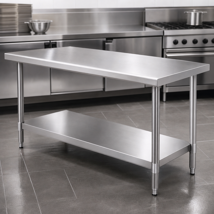 Product image #3 for Eagle Spec-Master Marine Series Stainless Steel Work Table with Adjustable Undershelf, 120 x 36 Inches