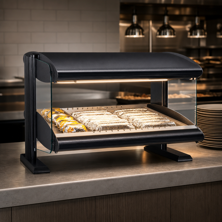 Product image #3 for Hatco HXMH-60 60-Inch Horizontal Heated Countertop Hot Food Merchandiser with LED Lighting