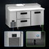 Thumbnail image #3 for Hoshizaki Steelheart 67-Inch Two-Section Pizza Prep Table with One Door and Two Drawers
