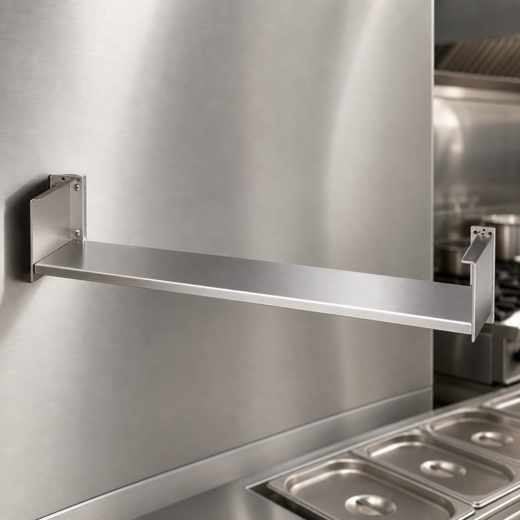 Product image #3 for Duke Stainless Steel 7-Inch Deep Dish Shelf for 6-Well Units