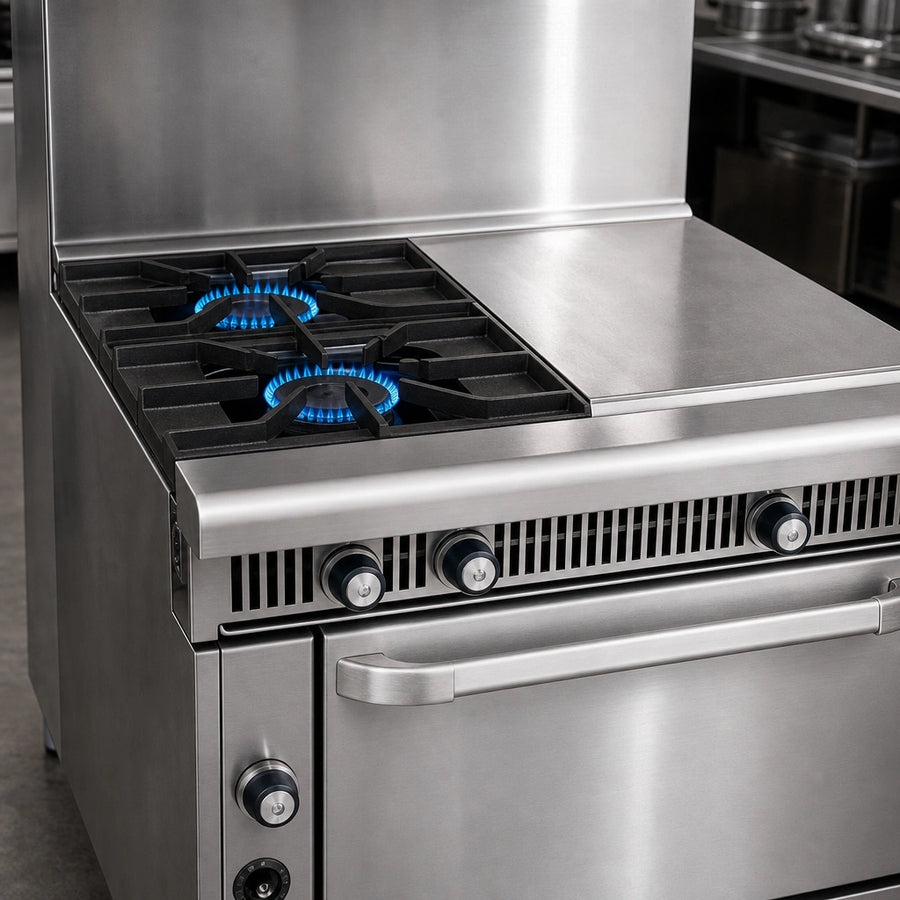Four Open Burners with Cast-Iron S Grates