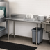 Thumbnail image #3 for Eagle Group Straight Clean Dish Table, 72 x 30 Inches, Right-to-Left, 16-Gauge 304 Stainless Steel Top