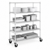 Thumbnail image #3 for Metro Super Erecta N356BBR 4-Shelf Wire Stem Caster Cart, 48 x 18 x 69 Inches