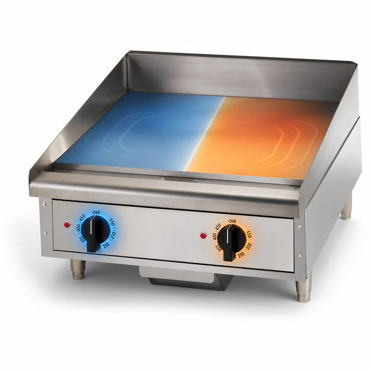 Product image #3 for Toastmaster 24-Inch Countertop Natural Gas Thermostatic Griddle with 3/4-Inch Polished Steel Plate
