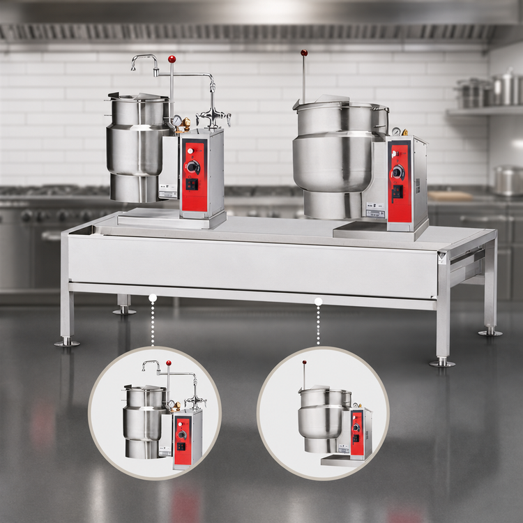 Product image #3 for Vulcan 64-Inch Stainless Steel Kettle/Stand Assembly for 6-Gallon and 12-Gallon Electric Tilting Kettles
