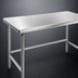 Thumbnail image #3 for Advance Tabco 144-Inch x 30-Inch 14-Gauge 304 Stainless Steel Work Table with Countertop/Marine Edge and Open Galvanized Base
