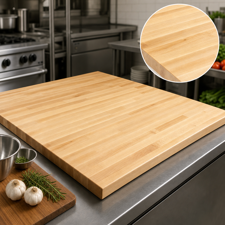 Product image #3 for John Boos Boos Block 48 x 38-Inch Blended Edge Grain Maple Kitchen Countertop, Penetrating Oil Finish