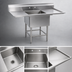 Thumbnail image #3 for Spec-Master 1-Compartment Stainless Steel Sink with 36-Inch Right Drainboard, 59-1/2 Inch W x 35 Inch D