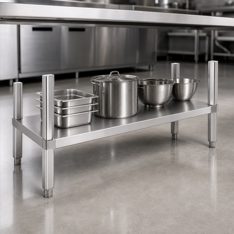 Product image #3 for Stainless Steel Undershelf for 96 Inch W x 18 Inch D Work Table