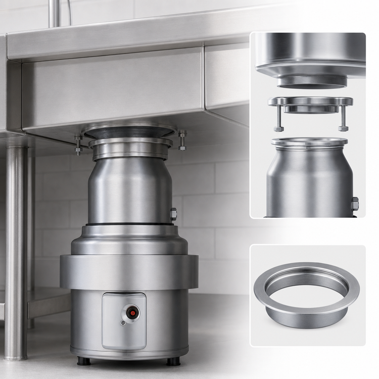 Product image #3 for InSinkErator SS-500 5 HP Large-Capacity Stainless Steel Food Waste Disposer Package with AquaSaver AS-101, Trough Mount, 6-5/8-Inch Inlet