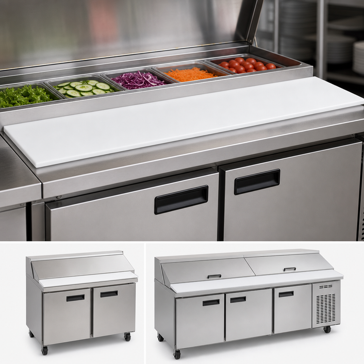 Product image #3 for Beverage-Air 10-Inch White Poly Cutting Board for SPE72/72M and SPED72 Prep Tables