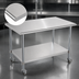 Thumbnail image #3 for KoolMore 48-Inch x 30-Inch 18-Gauge Stainless Steel Commercial Work Table with Undershelf and Locking Casters