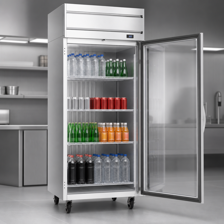 Product image #3 for Beverage Air Horizon Series One-Section Top-Mount Reach-In Refrigerator with Wide Glass Door, 30.76 Cu. Ft.