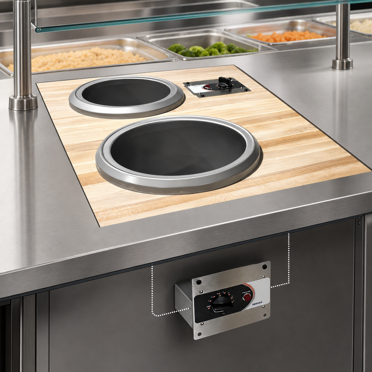 Product image #3 for Nemco 6161-CW 11 Quart Drop-In Electric Wet Hot Food Well with 36-Inch Remote Thermostatic Control