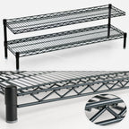 Thumbnail image #3 for Eagle Group QuadTruss FCM1442C 2-Tier 42-Inch Chrome Cantilever Wire Front Case Shelving Unit, 14-Inch Deep