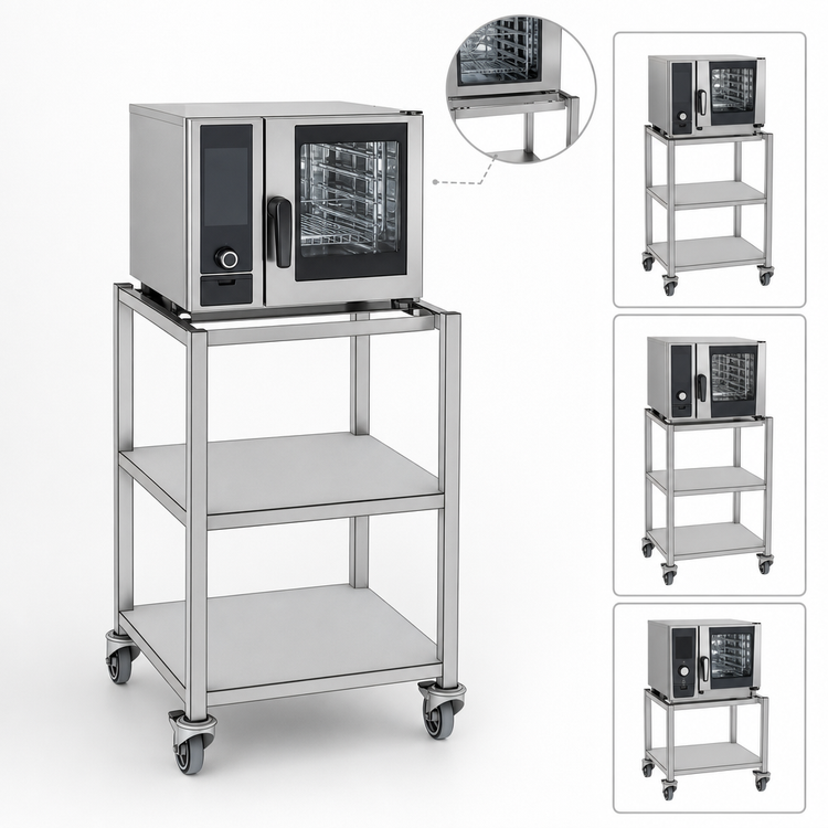 Product image #3 for RATIONAL Stand I Mobile Oven Stand for XS Cooking Systems with Swivel Casters