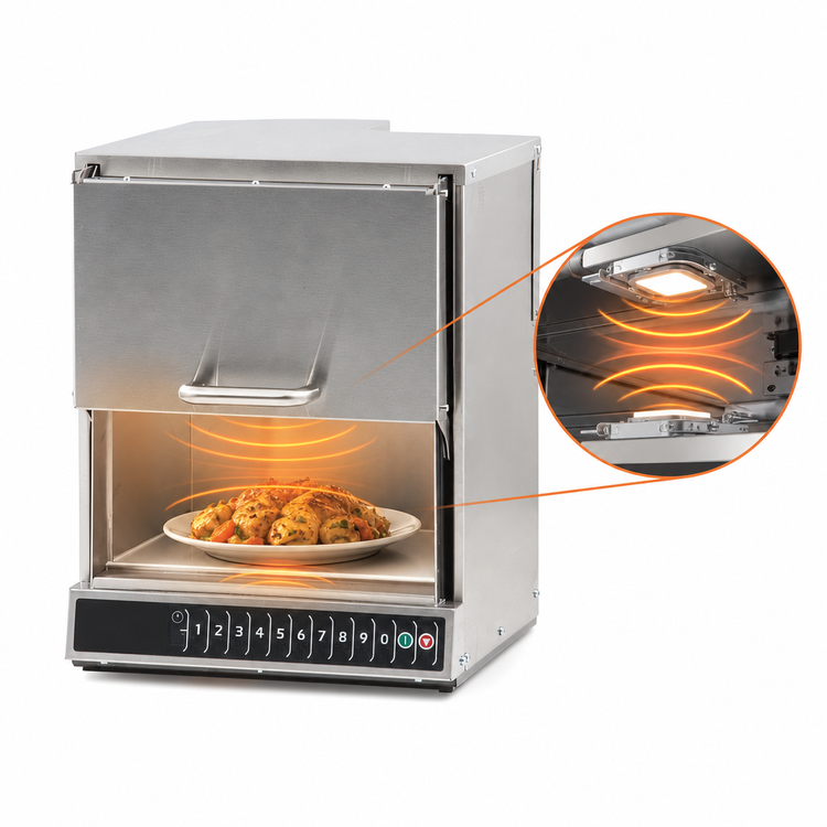 Product image #4 for Amana Commercial OnCue Heavy Volume Countertop Microwave Oven, 0.319 Cu. Ft., 2400W