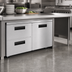 Thumbnail image #3 for Hoshizaki Steelheart Two-Section Undercounter Low Profile Refrigerator with 1 Door and 2 Drawers, 60 Inch, 15.1 Cu. Ft.