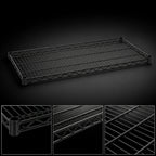 Thumbnail image #3 for Eagle Group Stand-Outs 1872BL Decorative Wire Shelf, 72W x 18D, Black Epoxy, QuadTruss Reinforced Case of 2