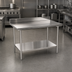 Thumbnail image #3 for Mixrite 72-Inch Stainless Steel Work Table with 4-Inch Backsplash and Adjustable Undershelf