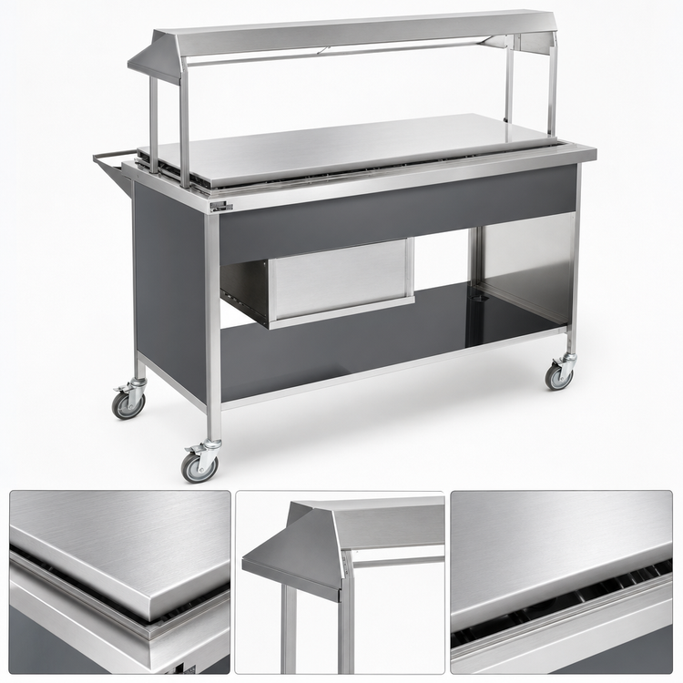 Product image #3 for Atlas Metal CARF-3 50" Mobile Frost Top Serving Counter