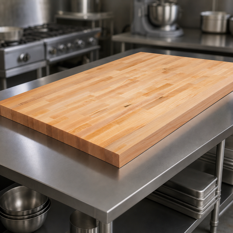 Product image #3 for John Boos Solid Maple Bakers' Work Table Top, Edge Grain, 84 x 48 x 2-1/4 Inch