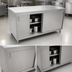 Thumbnail image #3 for Omcan USA 60 Inch x 24 Inch Stainless Steel Enclosed Work Table with Sliding Doors