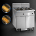 Thumbnail image #3 for Imperial Electric Floor Model Fryer with (2) 50-Lb Tanks and Built-In Space Saver Filter System