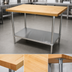 Thumbnail image #3 for 36 Inch x 36 Inch Laminated Hard Maple Top Work Table with Stainless Steel Base and Adjustable Undershelf