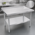 Thumbnail image #3 for Stallion Budget Stainless Steel Work Table with 1-1/2-Inch Backsplash and Undershelf, 72 x 24 Inches
