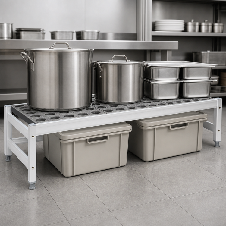 Product image #3 for Fermostock Aluminum Dunnage Rack, 26 x 14 x 12 Inches, 800 lb. Per Shelf