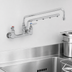 Thumbnail image #3 for UltraRinse 8-Inch Wall Mount Pre-Rinse Mixing Faucet with 18-Inch Swing Nozzle and 1.5 GPM Spray Arm