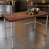 Thumbnail image #3 for John Boos 48 Inch x 24 Inch American Black Walnut Wood Top Work Table with Galvanized Legs