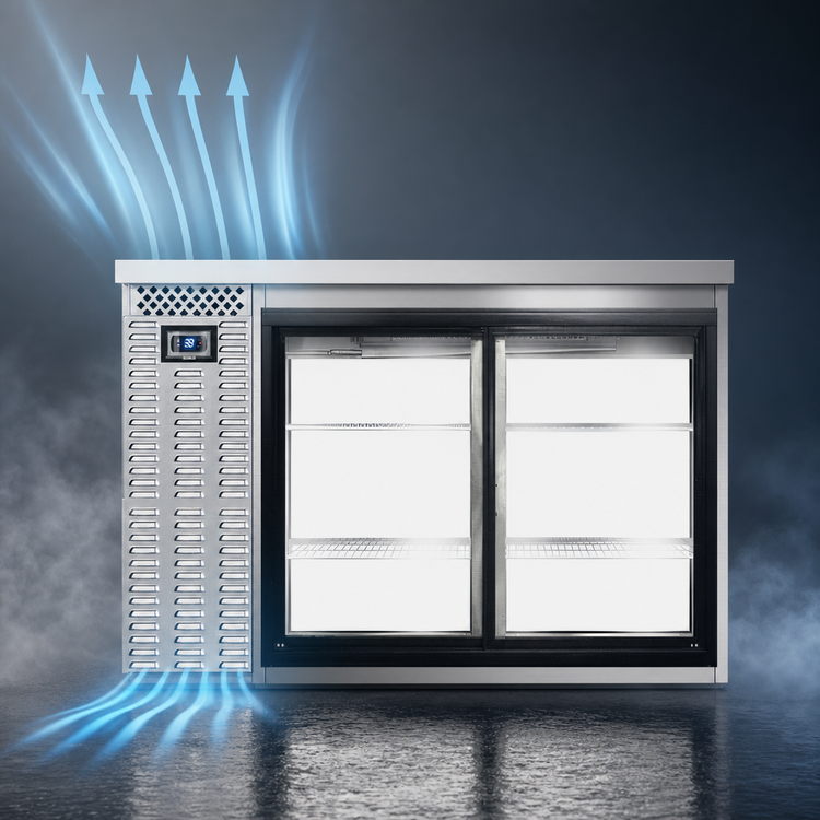 Product image #3 for Continental Refrigerator BB50SNSSSGDPT 50 Inch Shallow Depth Pass-Thru Back Bar Cooler with Sliding Glass Doors