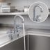 Thumbnail image #3 for John Boos PBF-4DM-3GLF Heavy Duty Low-Lead Deck-Mount Faucet with 3-Inch Gooseneck Spout, 4-Inch Centers