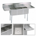 Thumbnail image #3 for BK Resources 84-Inch 3-Compartment Stainless Steel Sink with Left & Right Drainboards