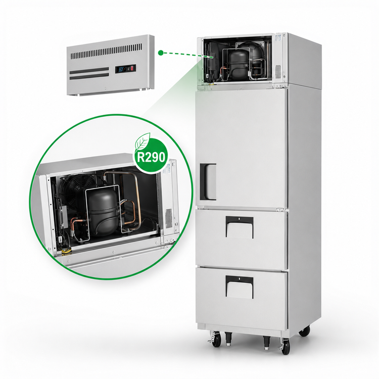 Product image #3 for Everest Refrigeration One-Section Door and Drawer Combo Reach-In Refrigerator, 23 Cu. Ft., 29-1/4 Inches Wide