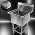 Thumbnail image #3 for John Boos Pro-Bowl 1-Compartment Floor Model Stainless Steel Sink with 30 in. x 24 in. x 12 in. Bowl and 10 in. Backsplash